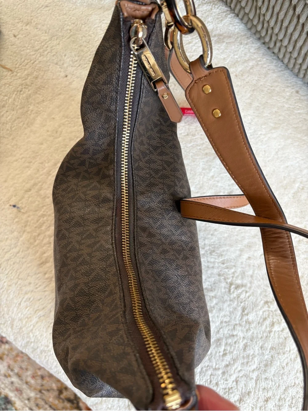 Michael Kors Monogram Classic Brown & Tan Hobo